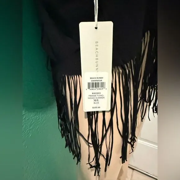Beach Bunny Black Fringe Tunic Indian Summer